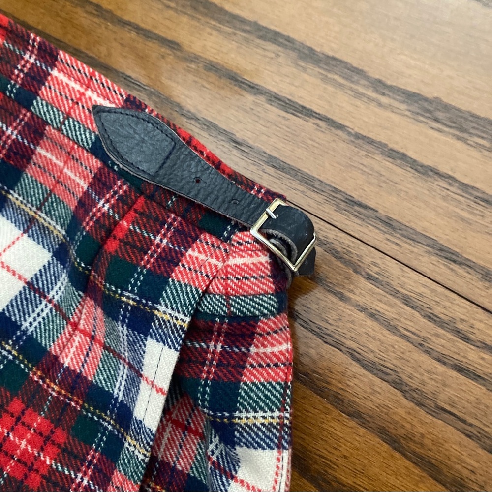 Vintage Young Pendleton Wool Skirt Full Wrap Plaid Pleated XS 26 x 27.5 - Picture 5 of 12